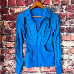 Lululemon Dance Studio Vibrant Blue Zip-Up Hoodie (Reversible)